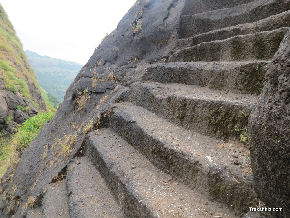 Bhairavgad(Shirpunje)Carves steps in top portion