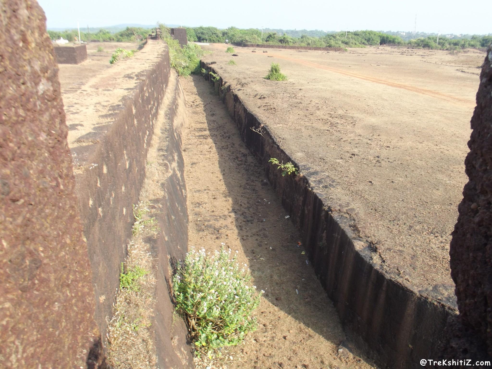 Trench(moat) on outer side of Devgad Fort