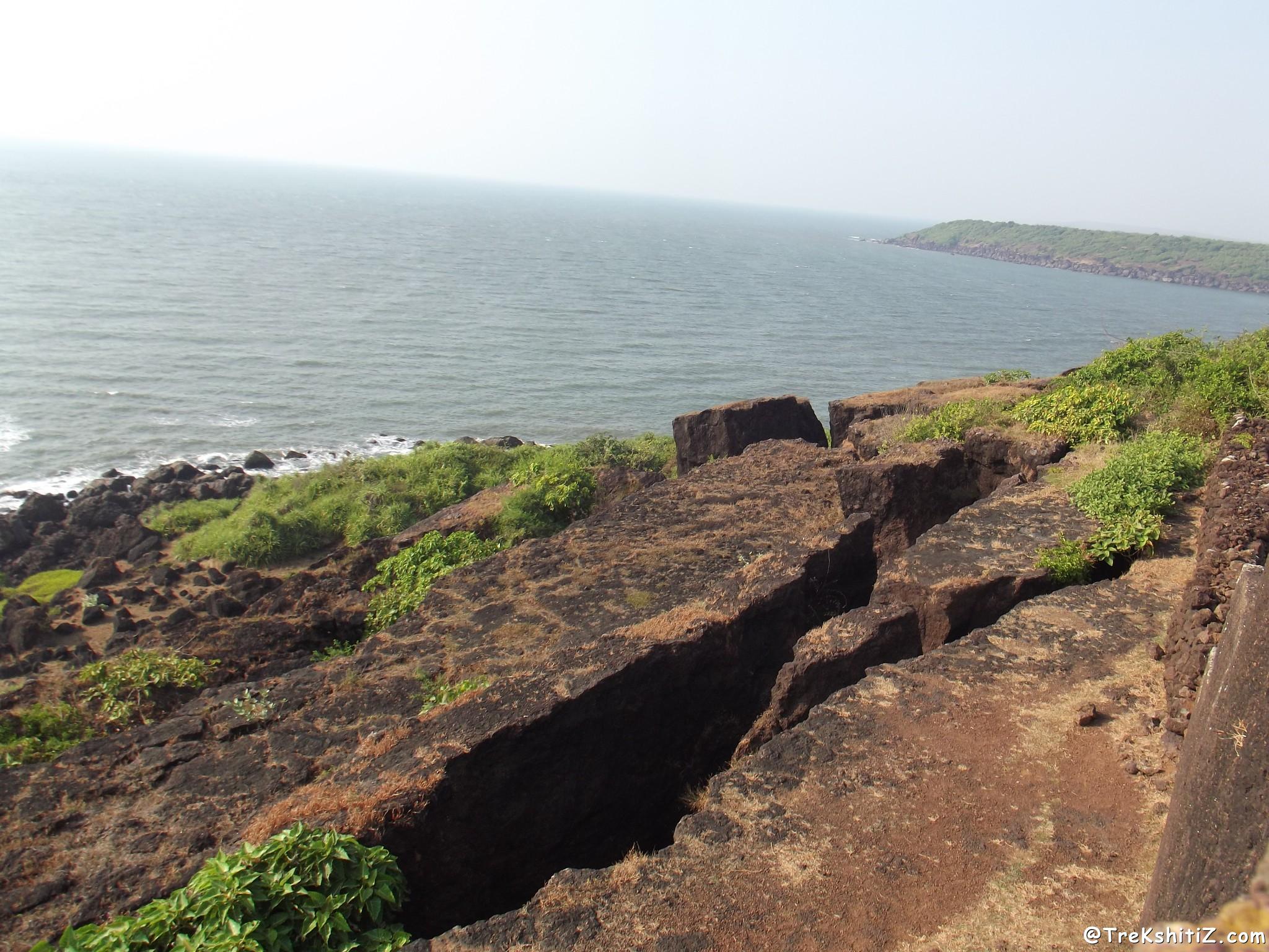 The seaside view from Devgad Fort