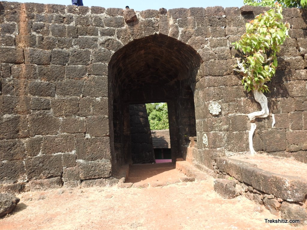 Main entrance gate from inside the Purnagad