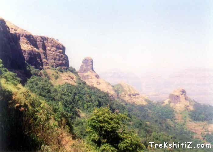 Side view Of Ratangad with backside of Khuttagad