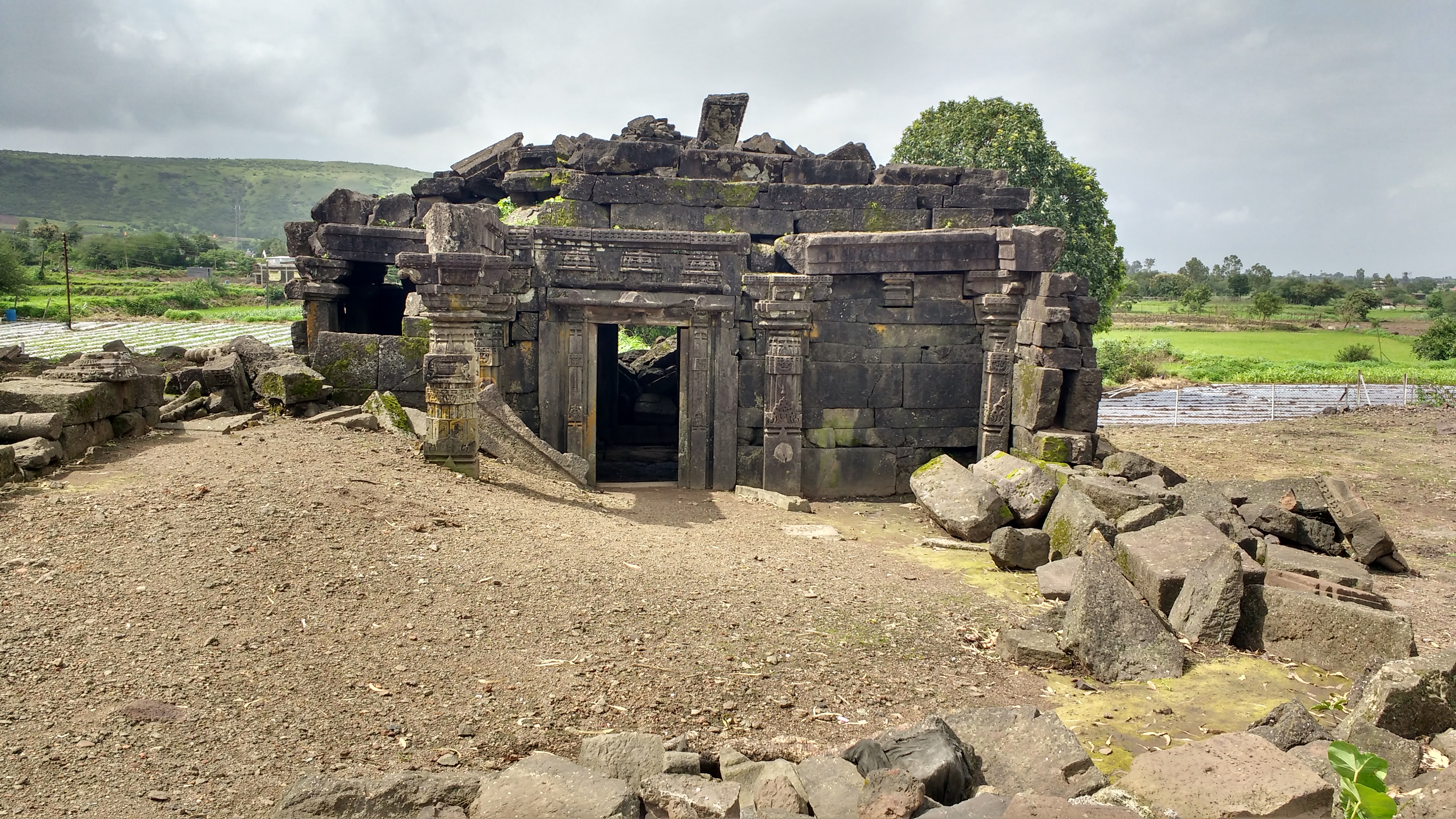 Jain Mandir at base vilaage Anjaneri