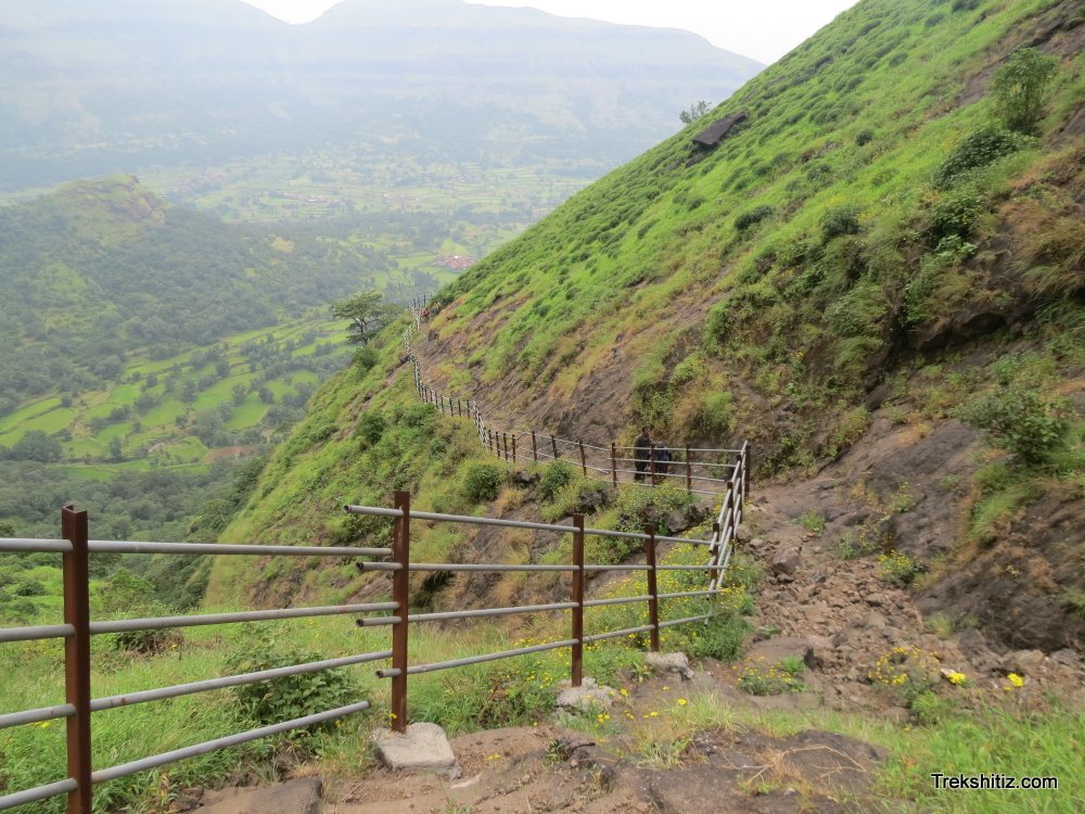 Bhairavgad(Shirpunje)Railing in route to top