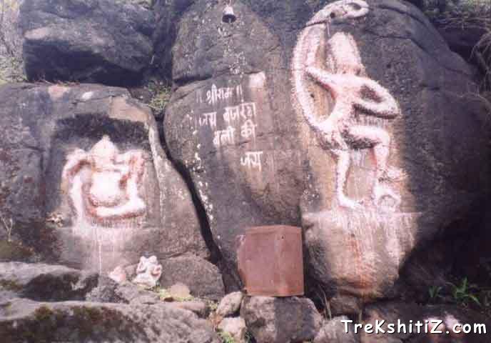 Maruti on the way of Prabalgad before the Village at maachi