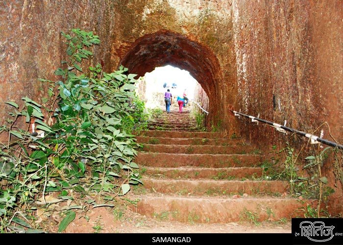 Steps of Water tank on Samangad