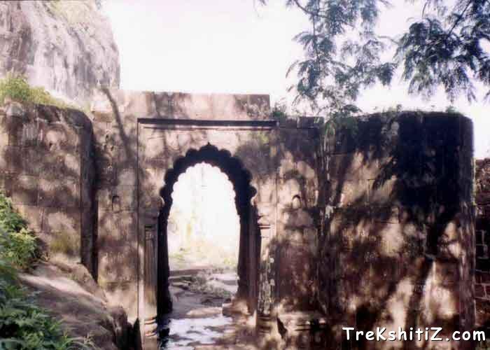 Entrance to the temple of Goddess Shivai on Shivneri