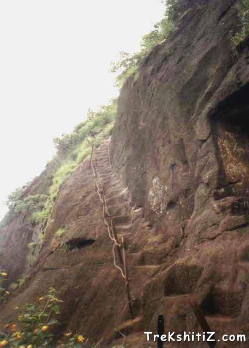 Steps on the western side of Shivneri (Sakhalichi Vaat)